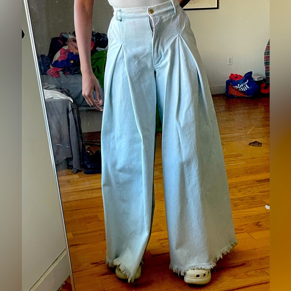 Fé Noel wide legged denim pants - Picture 1 of 3
